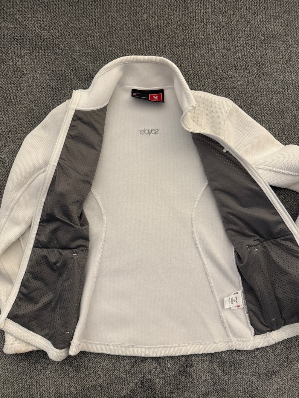 Spyder Women's White Full-Zip Woven Jacket Sz M - Picture 7 of 7